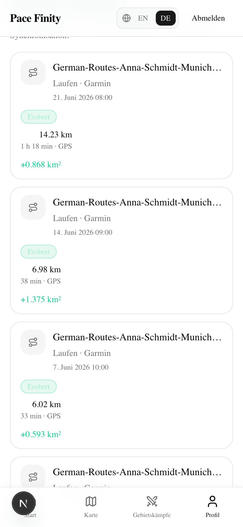Run history